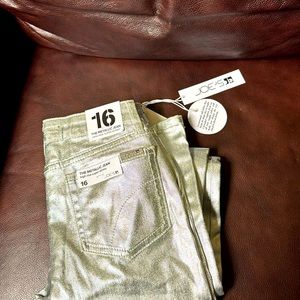 Joe’s Metallic Silver Jeans